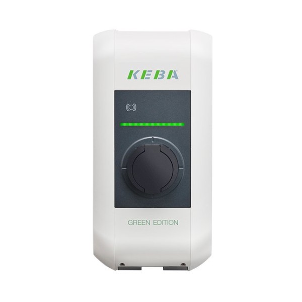 KEBA KeContact P30 a-series GREEN EDITION 121.954 Wallbox (22 kW, Steckdose Typ 2, RFID, DC-Schutz)