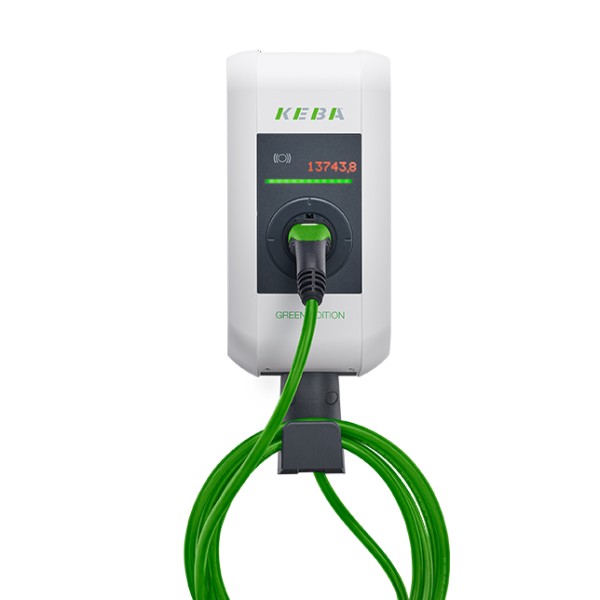 KEBA KeContact P30 x-series GREEN EDITION 128.809 Wallbox (22 kW, 6m Typ 2 Kabel, Master, RFID/ISO 1