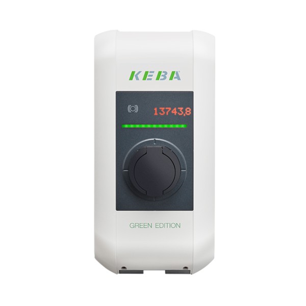 KEBA KeContact P30 c-series GREEN EDITION 121.917 Wallbox (22 kW, Steckdose Typ 2, Client, RFID, MID