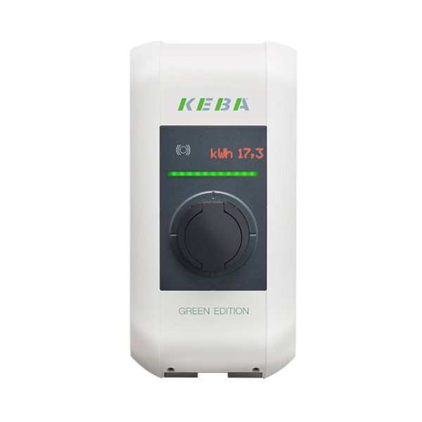 KEBA KeContact P30 c-series GREEN EDITION 121.916 Wallbox (22 kW, Steckdose Typ 2, Client, RFID, eic