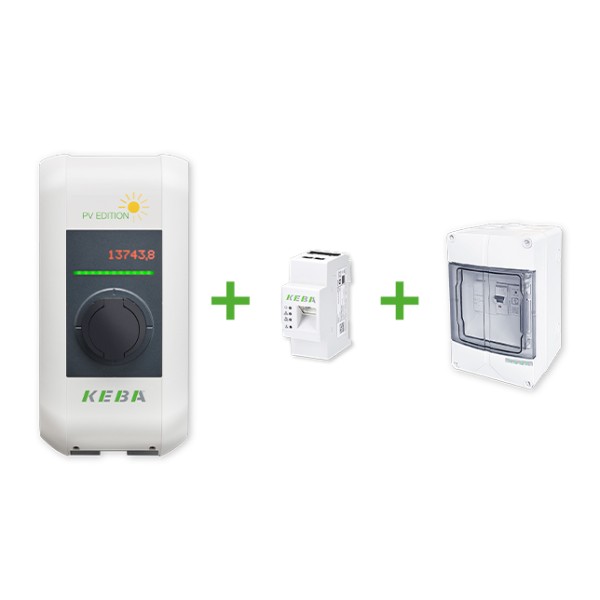 KEBA KeContact P30 PV Set Advanced 127.814 (22 kW, Steckdose Typ 2, integrierter Energiezähler, LAN/